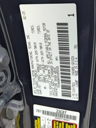 2025 Toyota Sequoia SR5 4WD (SE)