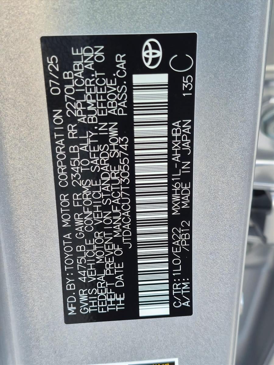2026 Toyota Prius Plug-In Hybrid XSE Premium (Natl)