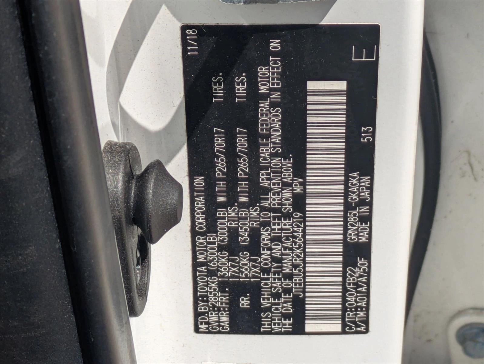 2019 Toyota 4Runner SR5 4WD (GS)