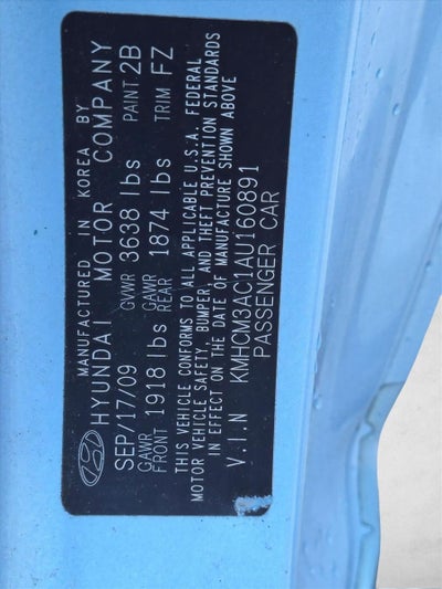 2010 Hyundai ACCENT 3dr HB Auto GS