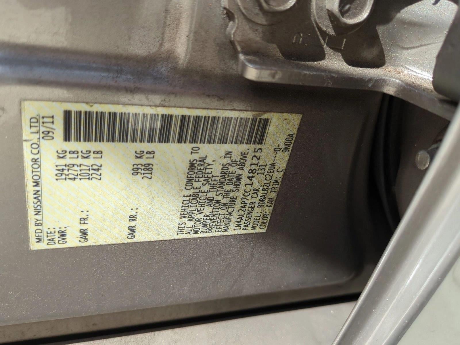 2012 Nissan Altima 4dr Sdn I4 CVT 2.5 S