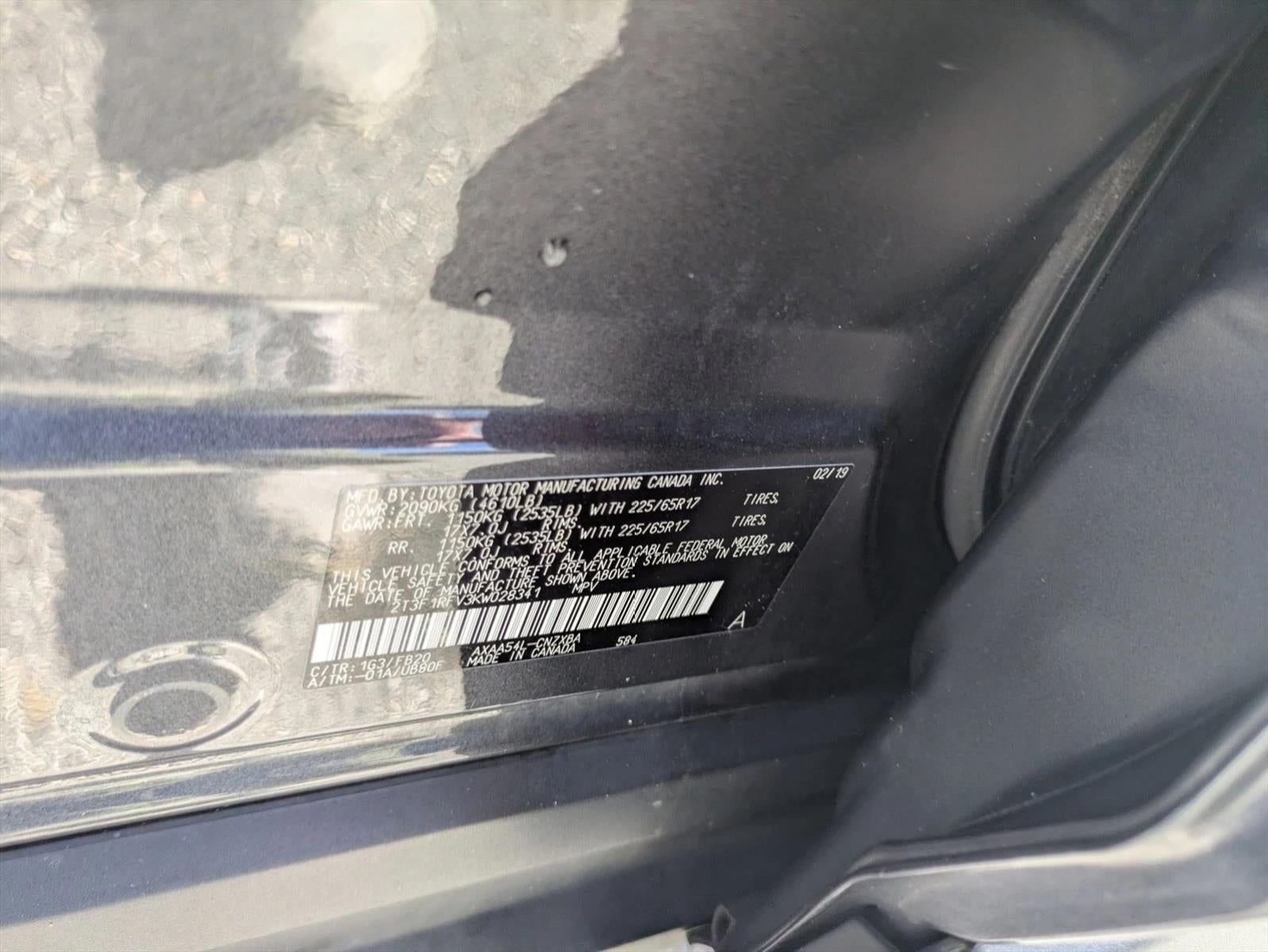 2019 Toyota RAV4 LE AWD (Natl)