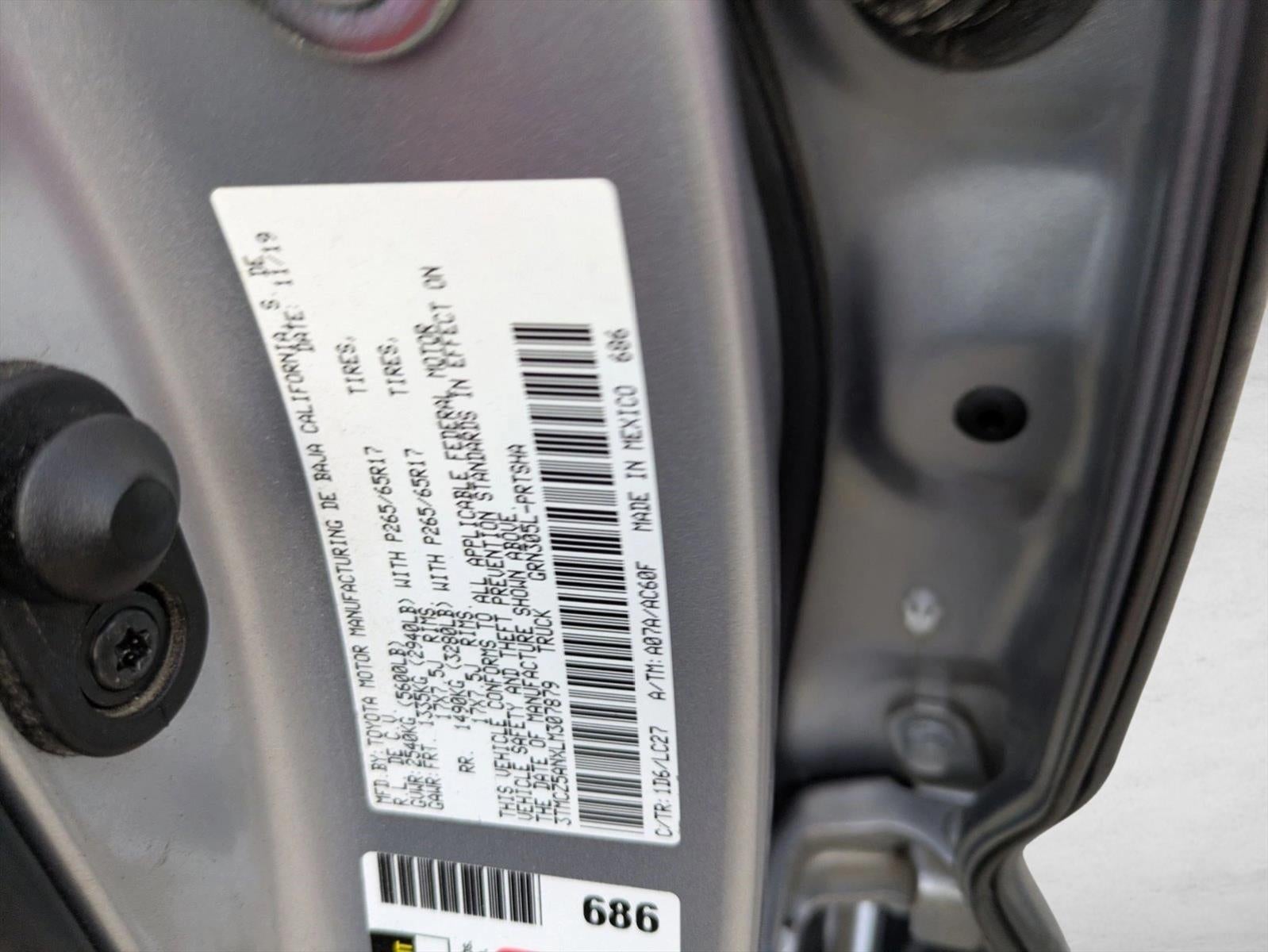 2020 Toyota Tacoma 4WD 4WD TRD Sport Double Cab 5' Bed V6 AT (Natl)