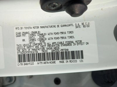 2022 Toyota Tacoma 2WD 2WD SR5 Double Cab 5' Bed V6 AT (GS)