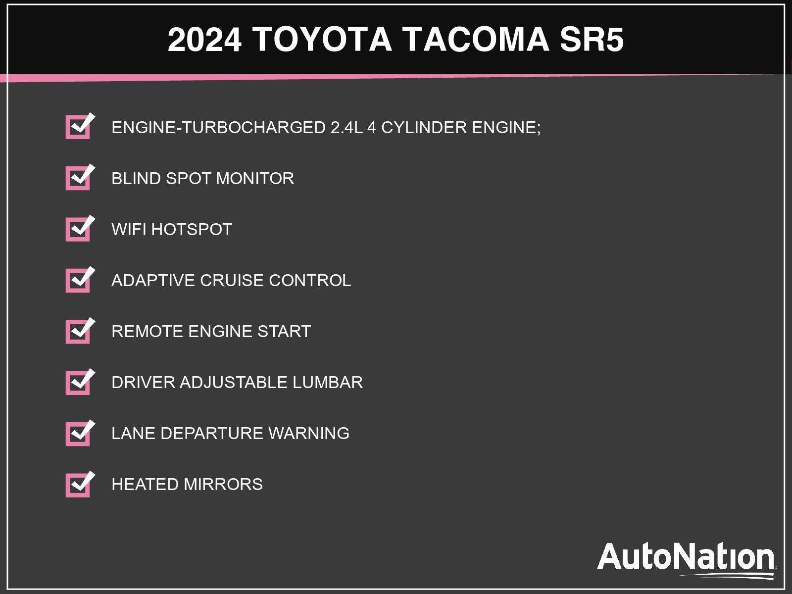 2024 Toyota Tacoma 4WD 4WD SR5 Double Cab 5' Bed AT (Natl)