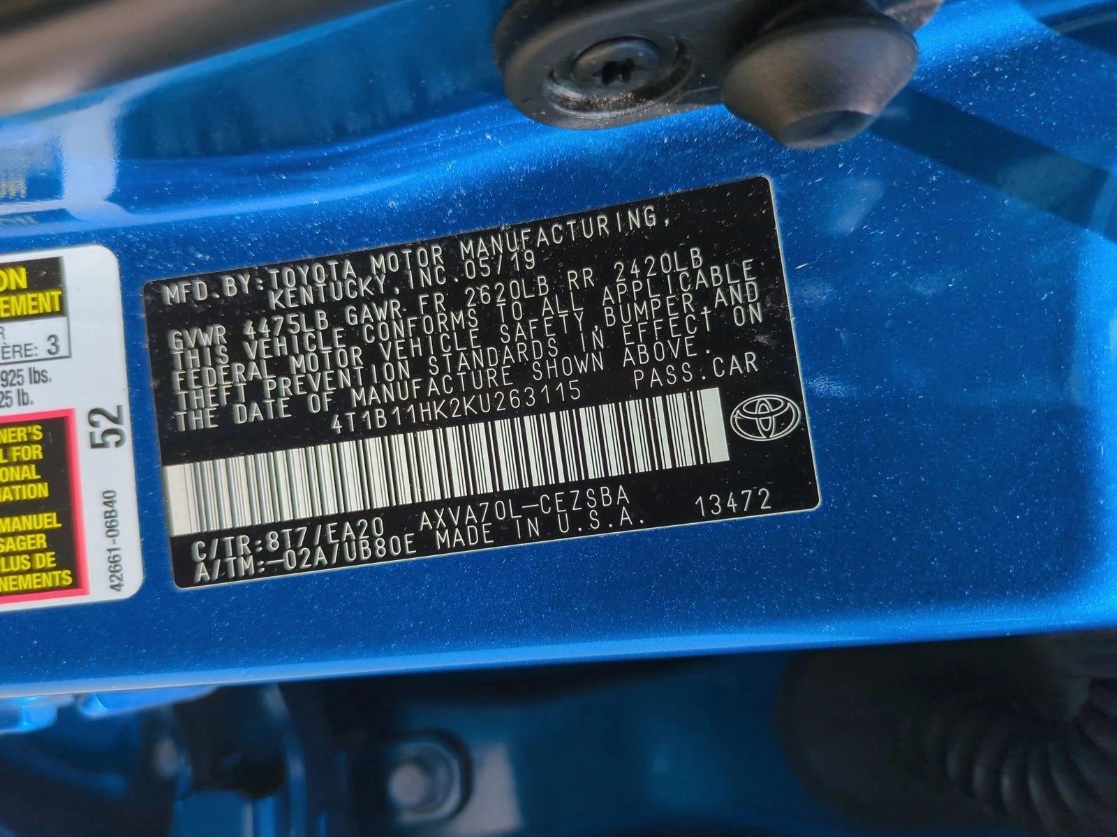 2019 Toyota Camry SE Auto (SE)