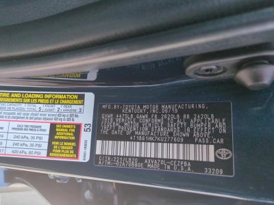 2019 Toyota Camry XSE Auto (Natl)