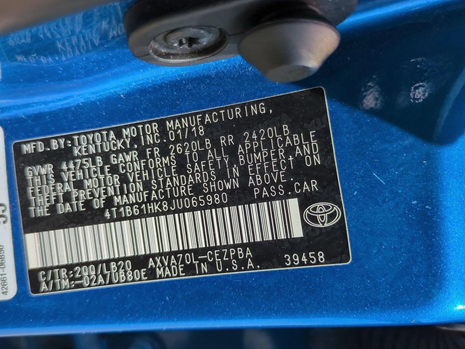 2018 Toyota Camry XSE Auto (Natl)