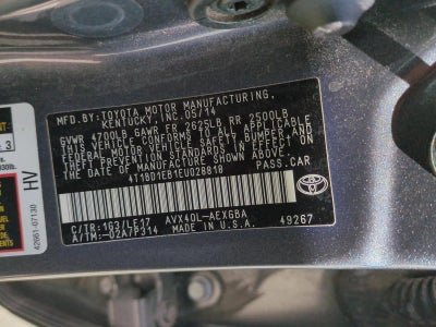 2014 Toyota Avalon Hybrid 4dr Sdn XLE Touring (Natl)