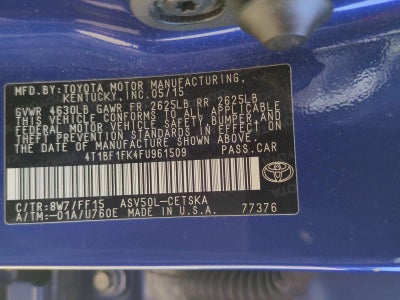 2015 Toyota Camry 4dr Sdn I4 Auto SE (SE)