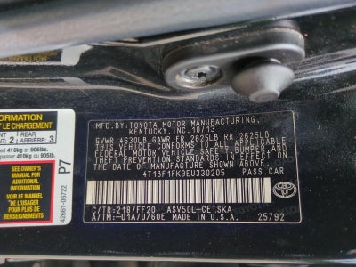 2014 Toyota Camry 4dr Sdn I4 Auto SE (Natl) *Ltd Avail*
