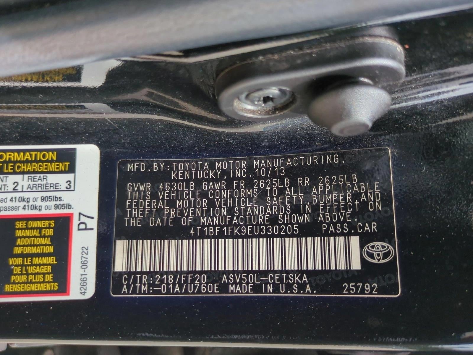 2014 Toyota Camry 4dr Sdn I4 Auto SE (Natl) *Ltd Avail*