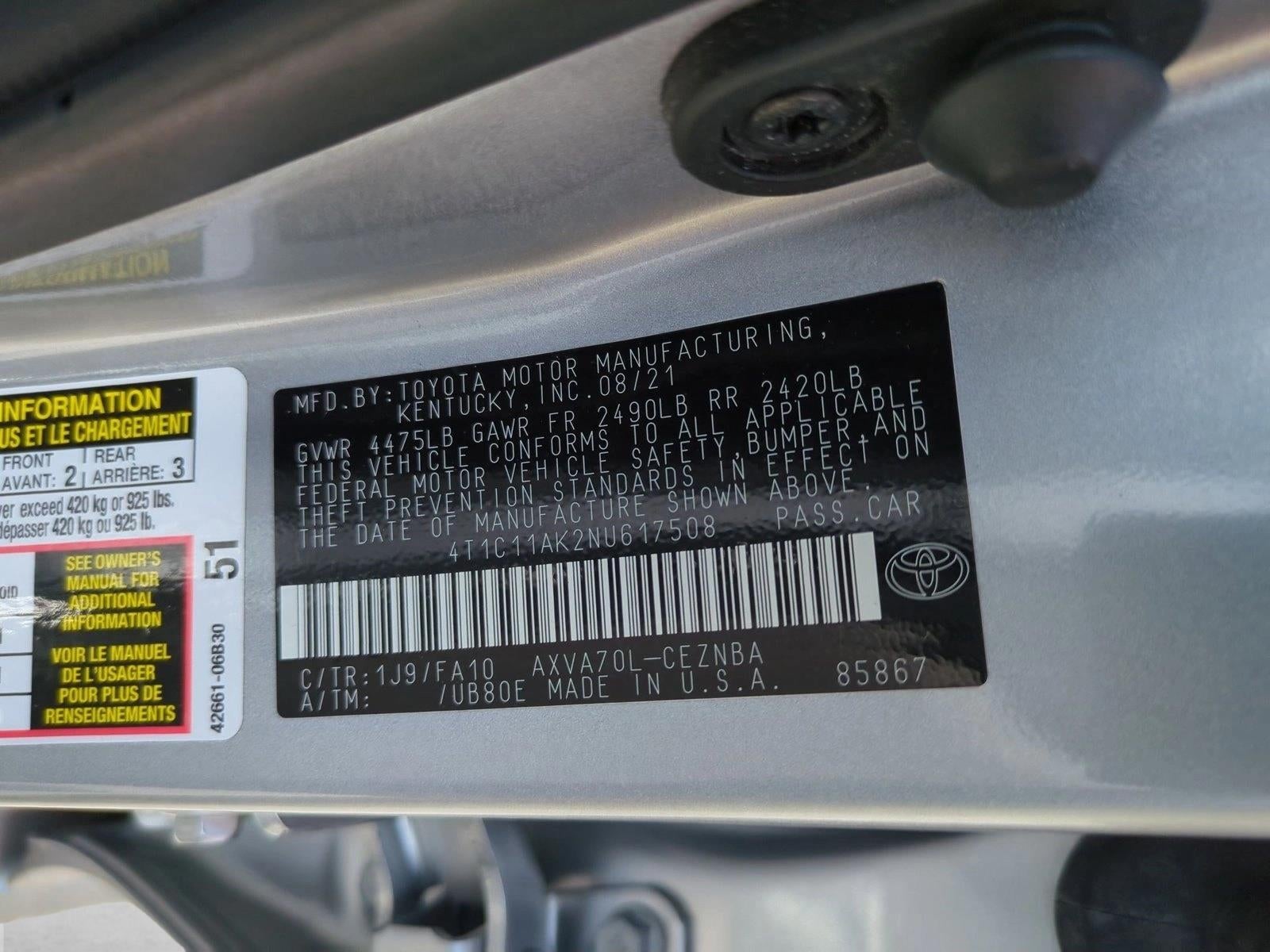 2022 Toyota Camry LE Auto (SE)