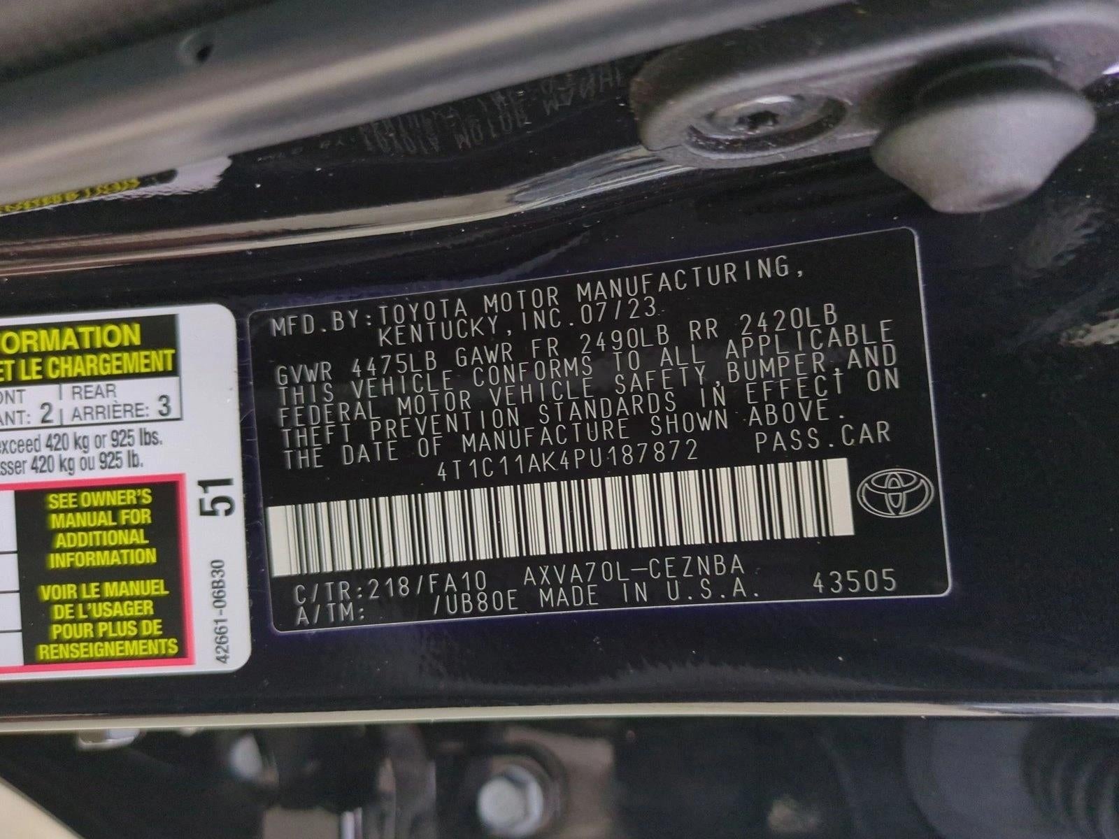 2023 Toyota Camry LE Auto (SE)