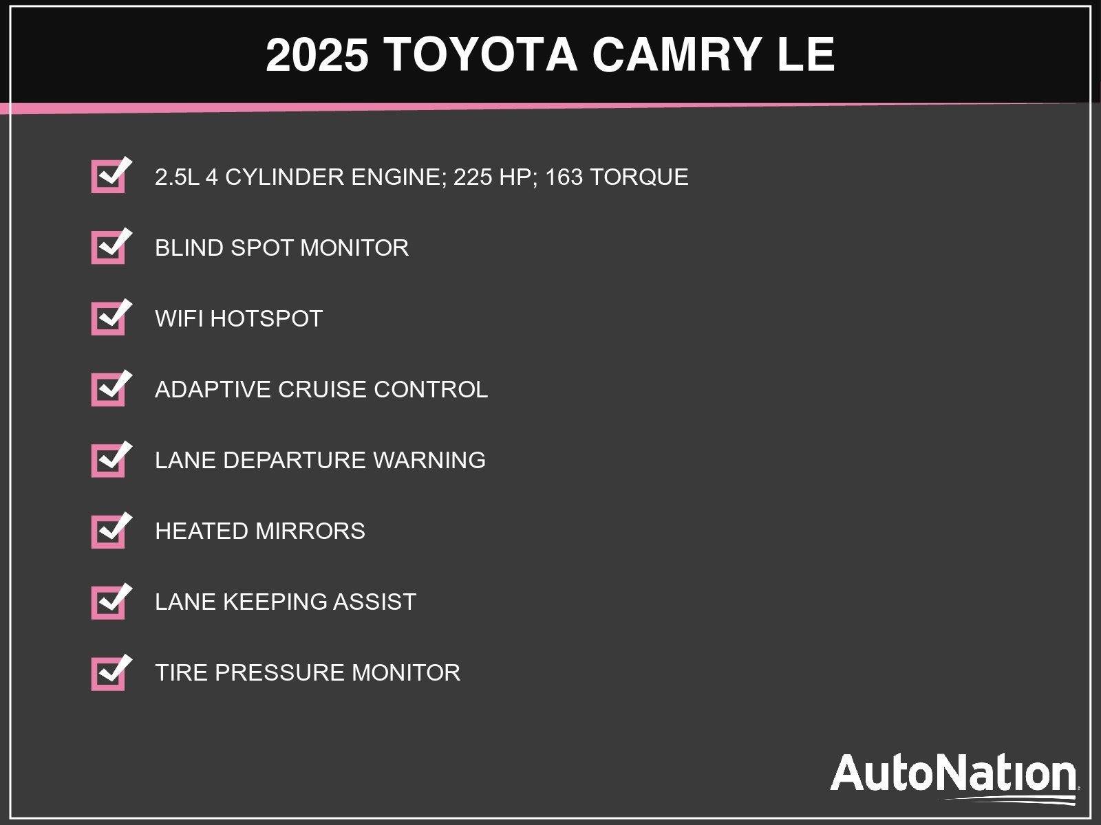 2025 Toyota Camry LE (Natl)
