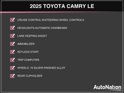 2025 Toyota Camry LE (Natl)