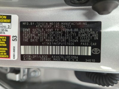 2023 Toyota Camry XSE Auto (Natl)