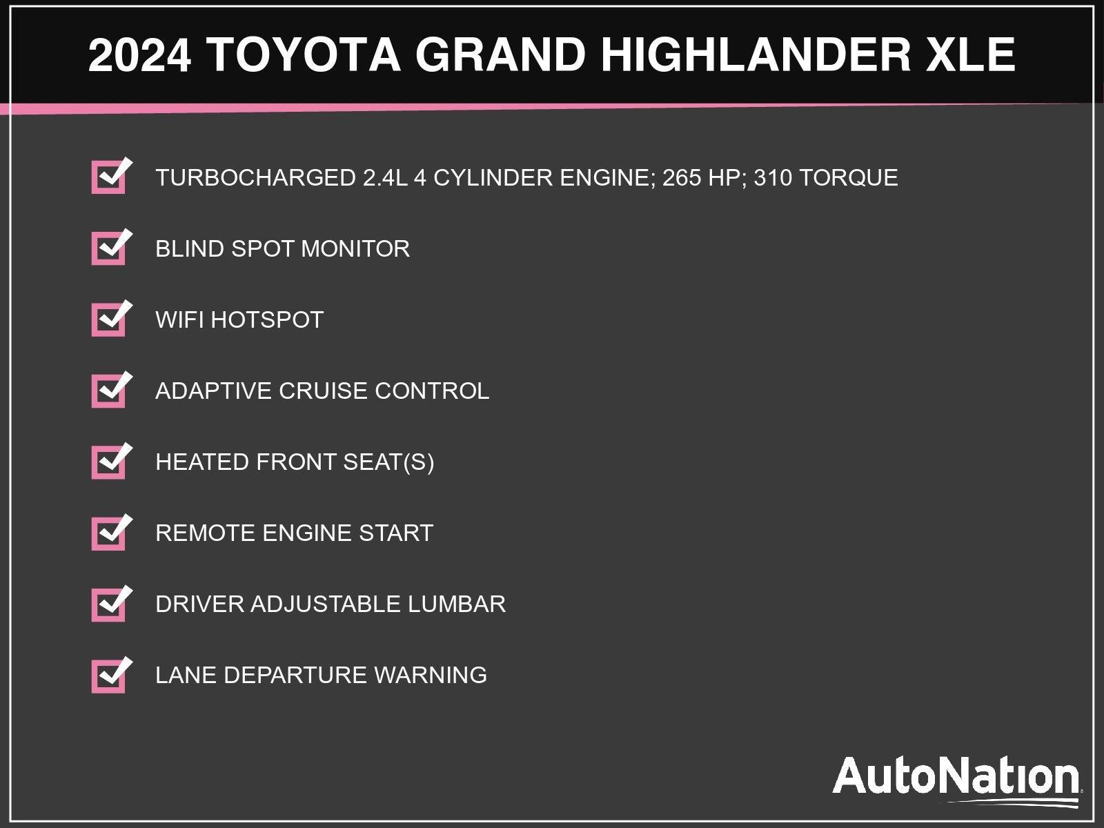 2024 Toyota Grand Highlander XLE FWD (Natl)