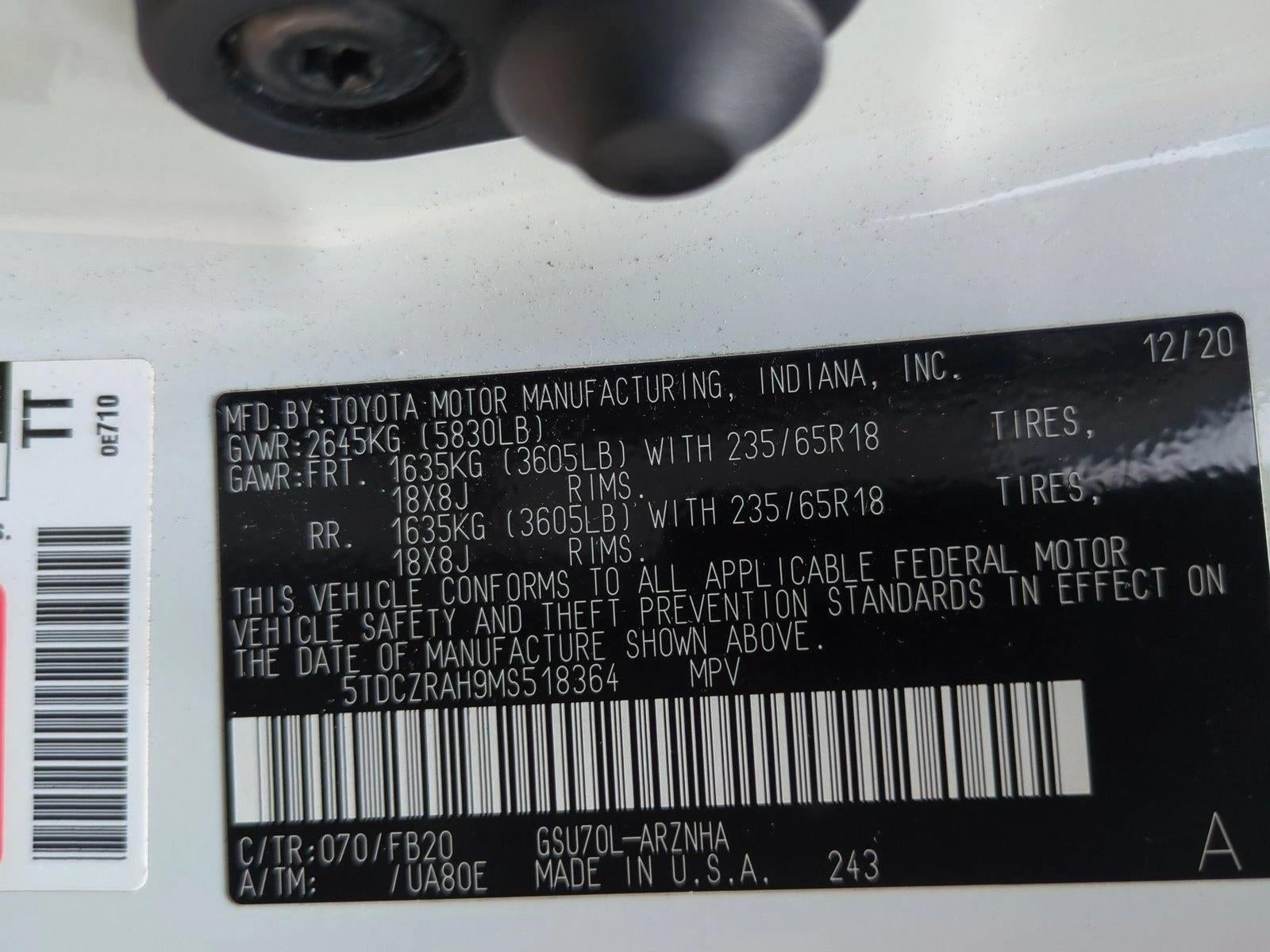 2021 Toyota Highlander L FWD (Natl)