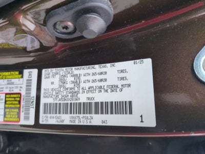 2025 Toyota Tundra 4WD 4WD Limited CrewMax 5.5' Bed (Natl)