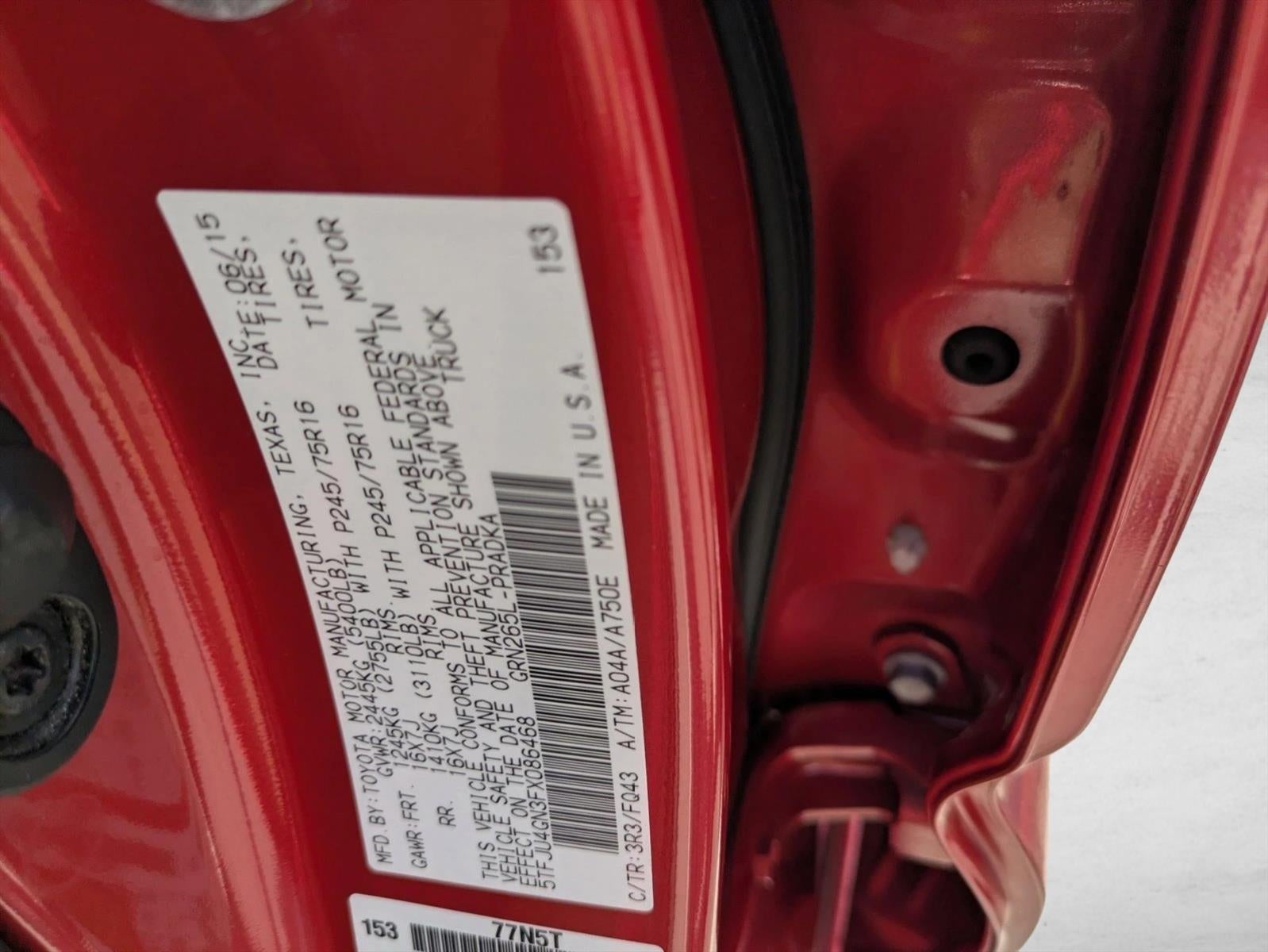 2015 Toyota Tacoma 2WD Double Cab Short Bed V6 Automatic PreRunner (GS)