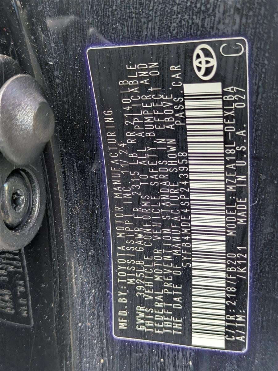 2025 Toyota Corolla LE CVT (Natl)