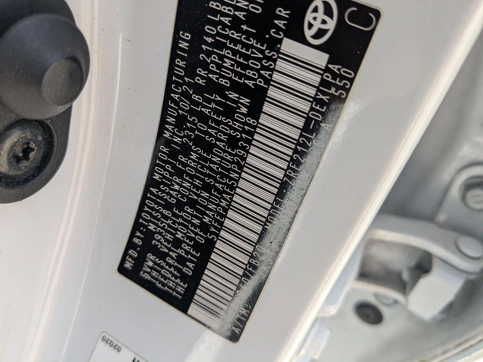 2022 Toyota Corolla LE CVT (Natl)