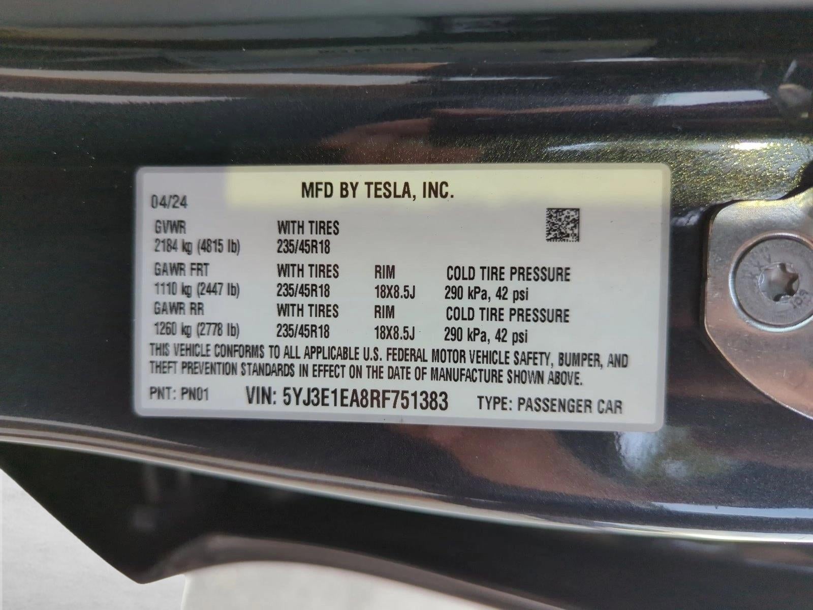 2024 Tesla Model 3 RWD *Ltd Avail*