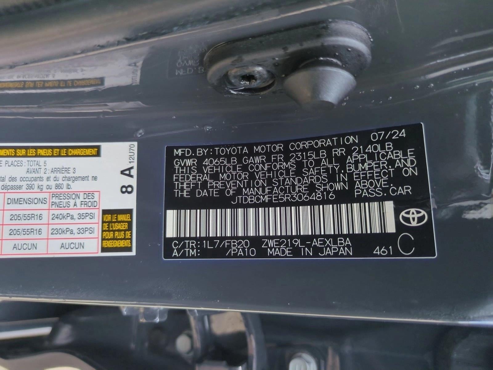 2024 Toyota Corolla Hybrid LE FWD (Natl)