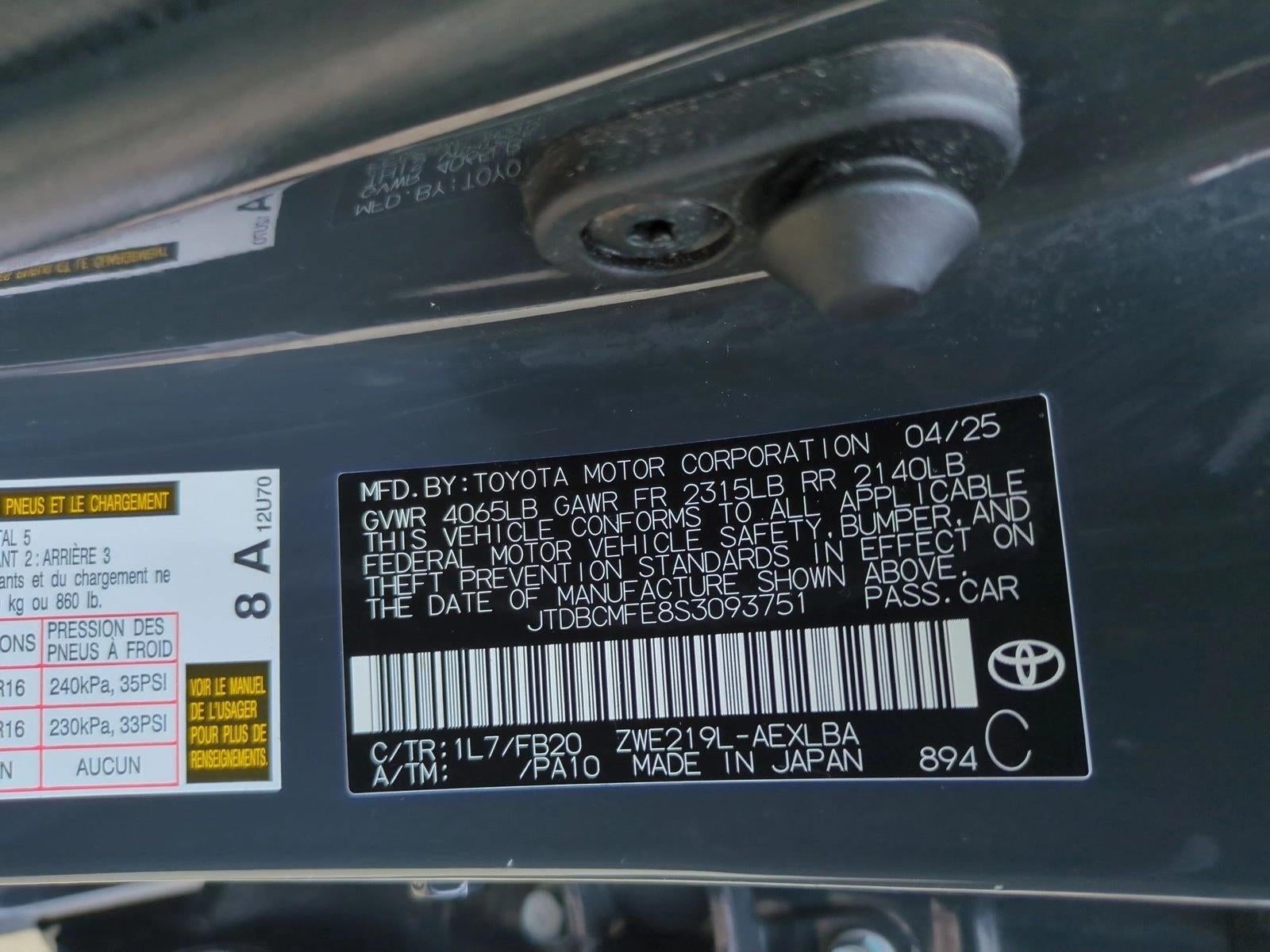 2025 Toyota Corolla Hybrid LE FWD (Natl)