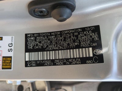 2022 Toyota Corolla LE CVT (Natl)