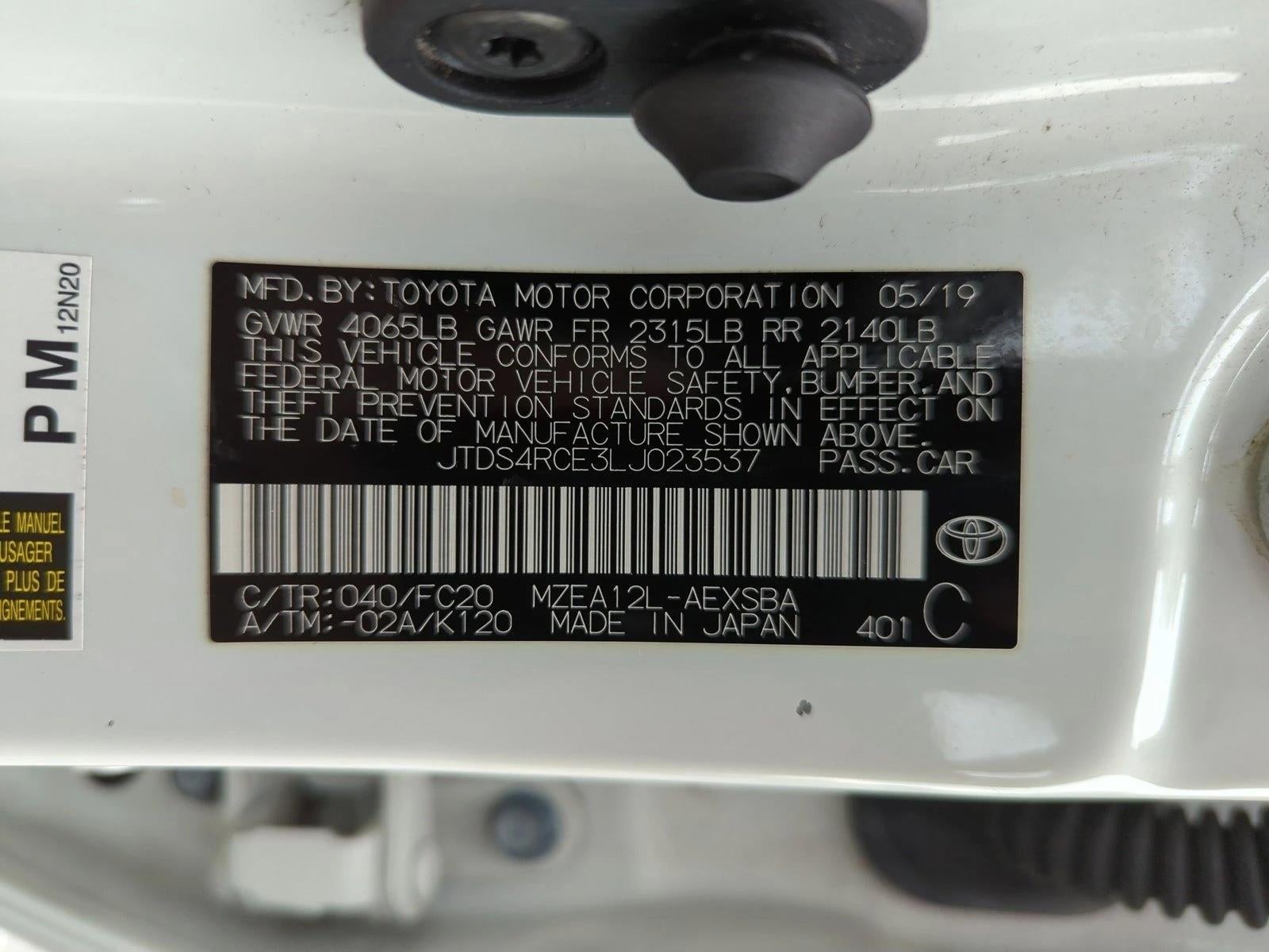 2020 Toyota Corolla SE CVT (Natl)