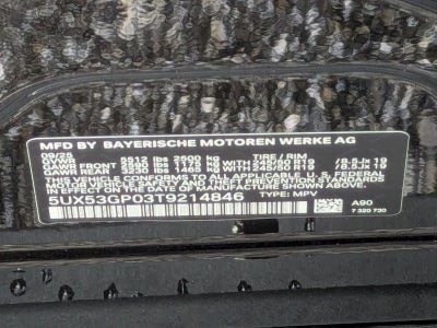 2026 BMW X3 30 xDrive Sports Activity Vehicle