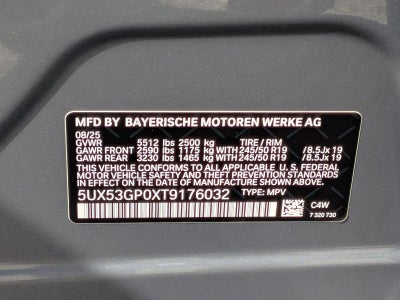 2026 BMW X3 30 xDrive Sports Activity Vehicle