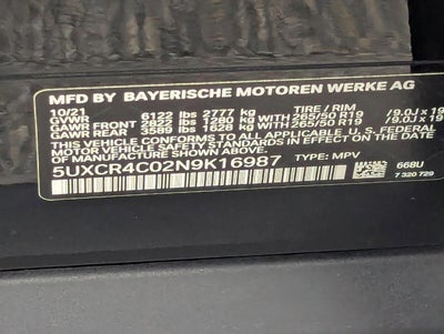 2022 BMW X5 sDrive40i Sports Activity Vehicle