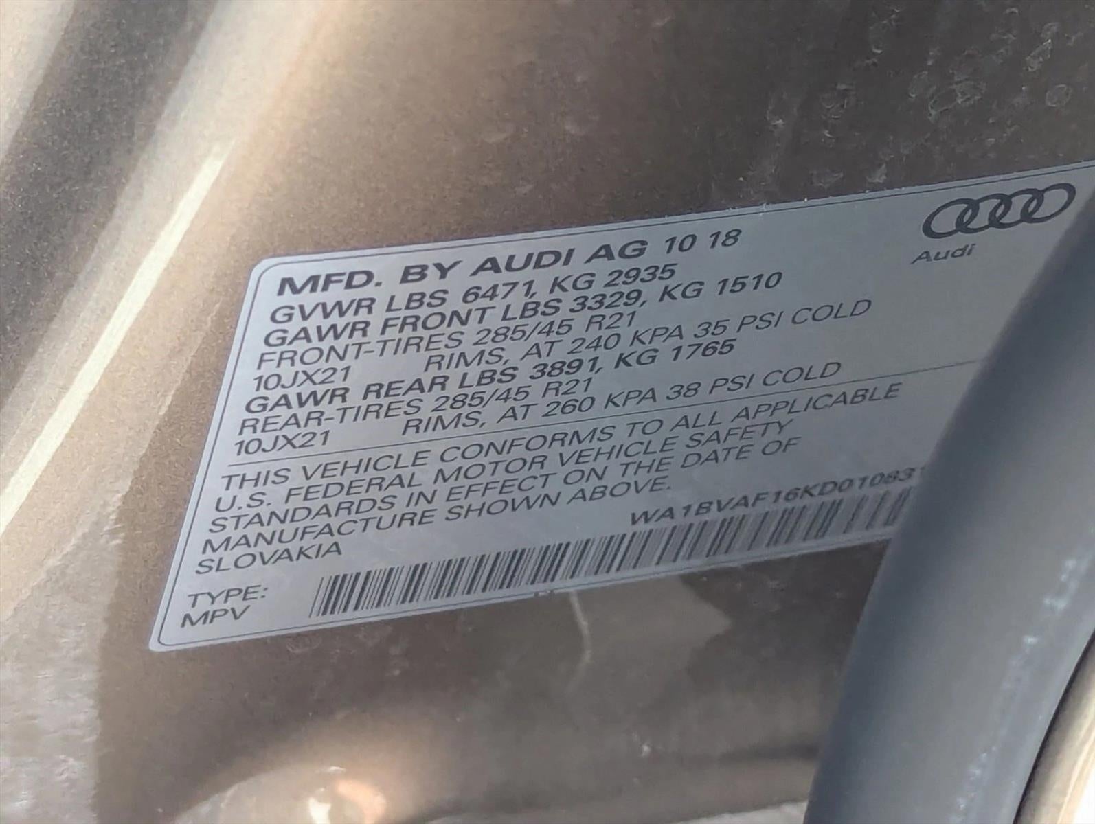 2019 Audi Q8 Premium Plus 55 TFSI quattro