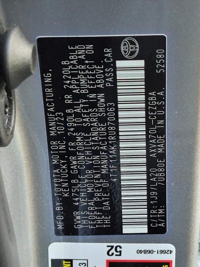 2024 Toyota Camry XLE Auto (SE)