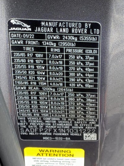 2022 Jaguar E-PACE P250 AWD SE