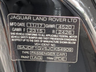 2018 Jaguar F-TYPE Coupe Auto 400 Sport