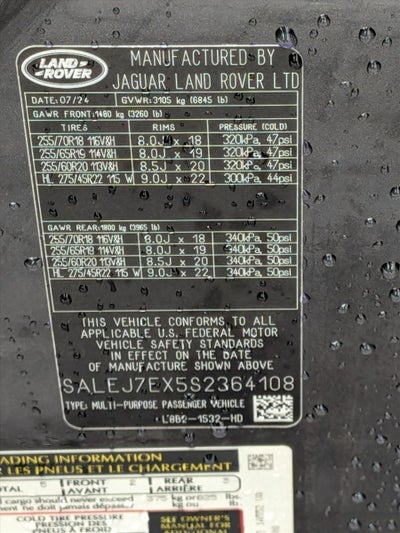 2025 Land Rover Defender 110 P300 S