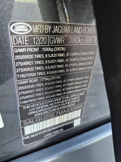 2021 Land Rover Range Rover Fifty SWB