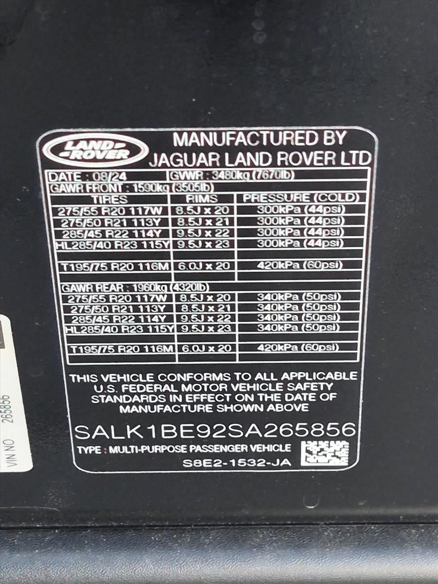 2025 Land Rover Range Rover P530 Autobiography LWB 7 Seat