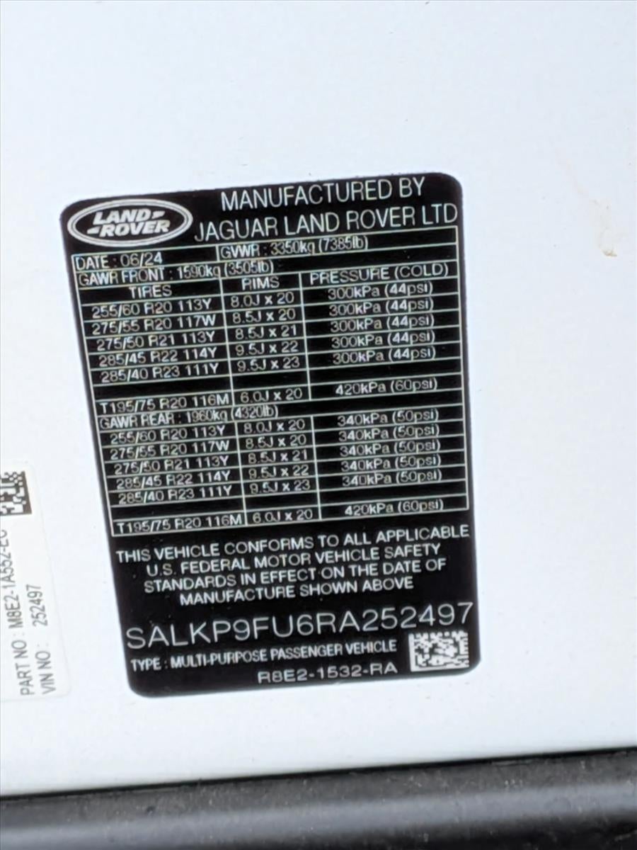 2024 Land Rover Range Rover P400 SE SWB