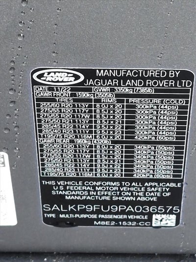 2023 Land Rover Range Rover P400 SE SWB
