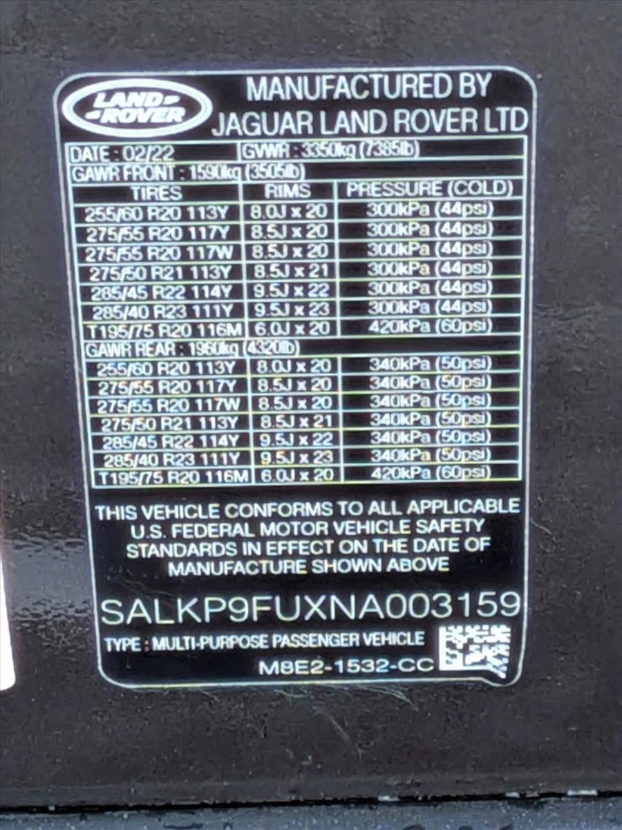 2022 Land Rover Range Rover P400 SE SWB