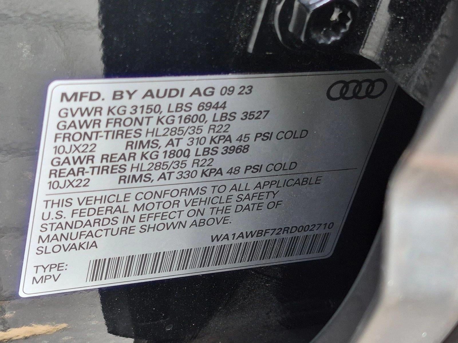2024 Audi SQ7 Premium Plus 4.0 TFSI quattro