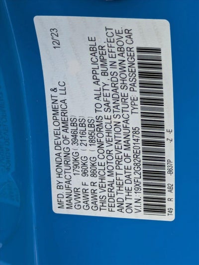 2024 Honda Civic Hatchback Sport Manual