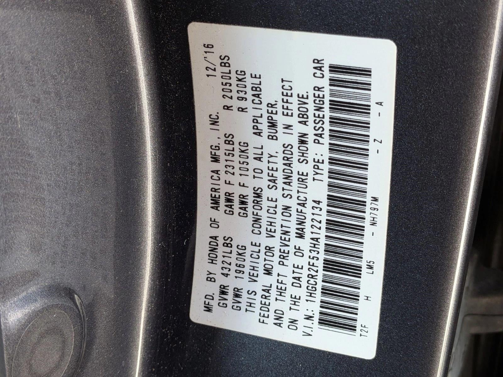 2017 Honda Accord Sedan Sport CVT PZEV