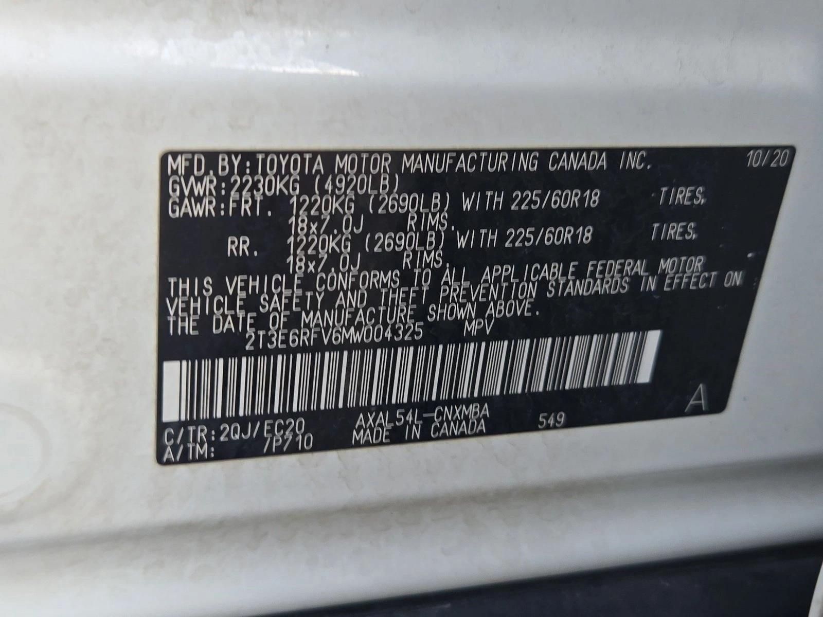 2021 Toyota RAV4 Hybrid XSE AWD (Natl)