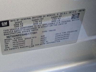 2017 GMC Sierra 1500 Crew Cab Short Box 4-Wheel Drive SLT